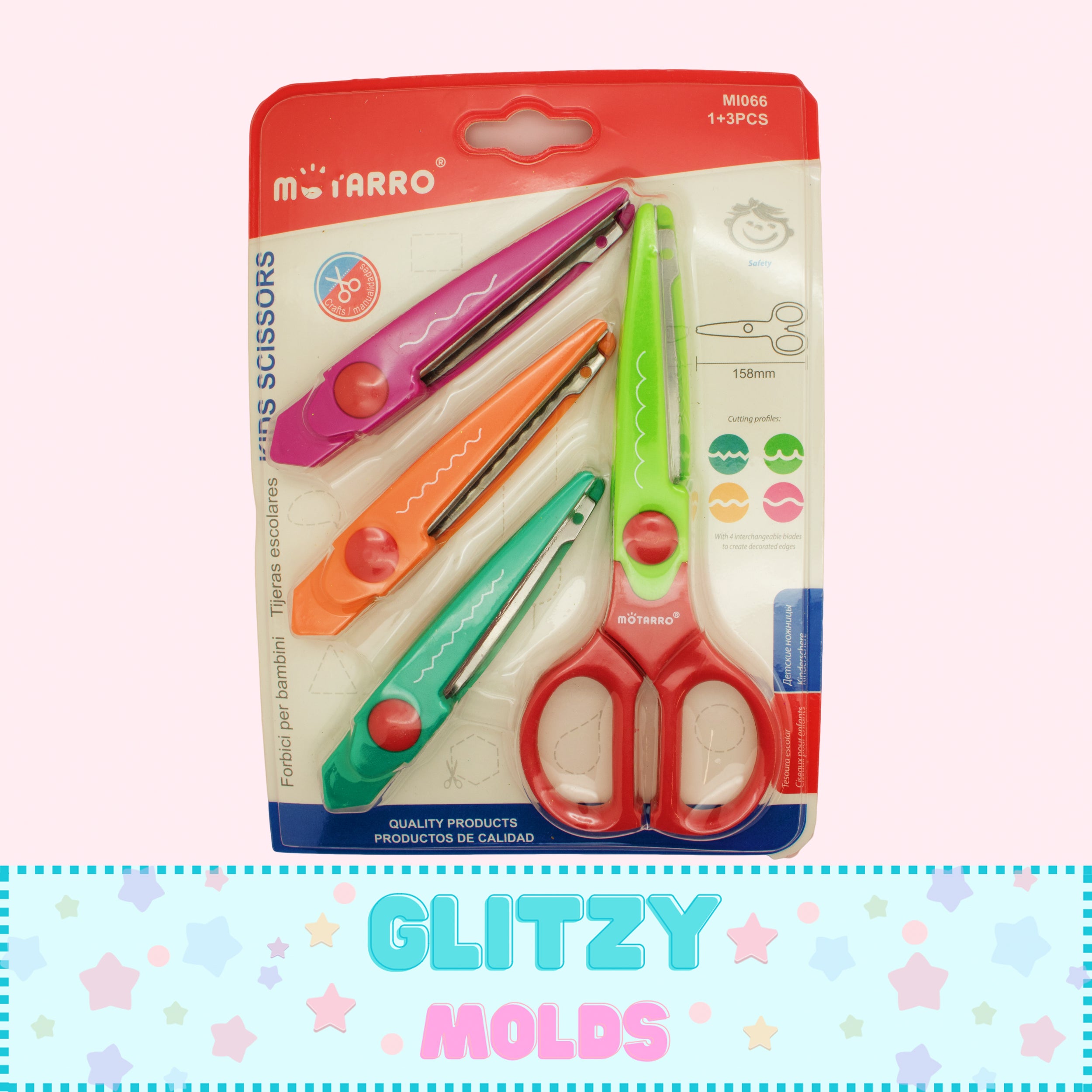 Craft Scissors with Lace Heads - Perfect for Decorative Trims – Glitzy Molds
